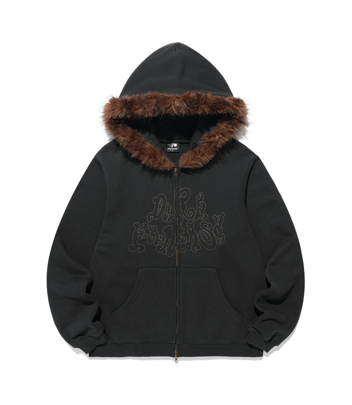 나이스고스트클럽(NICEGHOSTCLUB) DARK FANTASY FUR HOODIE ZIP UP_BLACK(NG2FFUM491A)