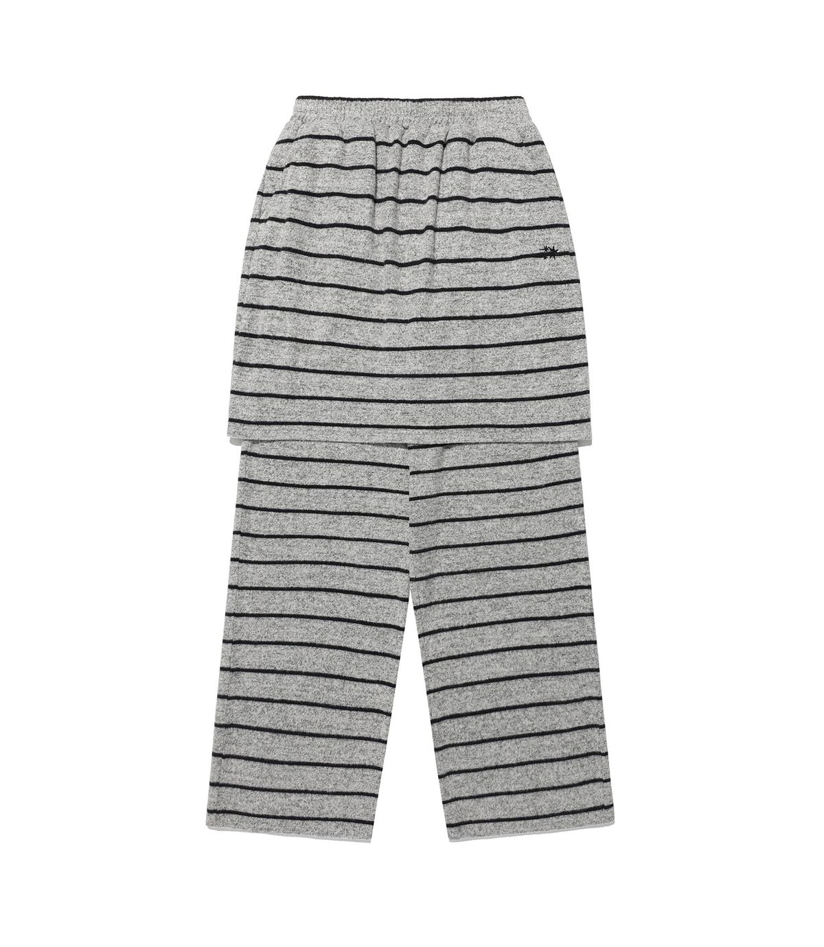 나이스고스트클럽(NICEGHOSTCLUB) STRIPE LAYERED SKIRT PANTS_GREY(NG2FFUPA91A)