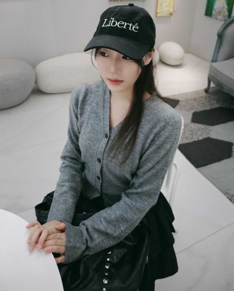 Liberte 코튼 볼캡 (BLACK)