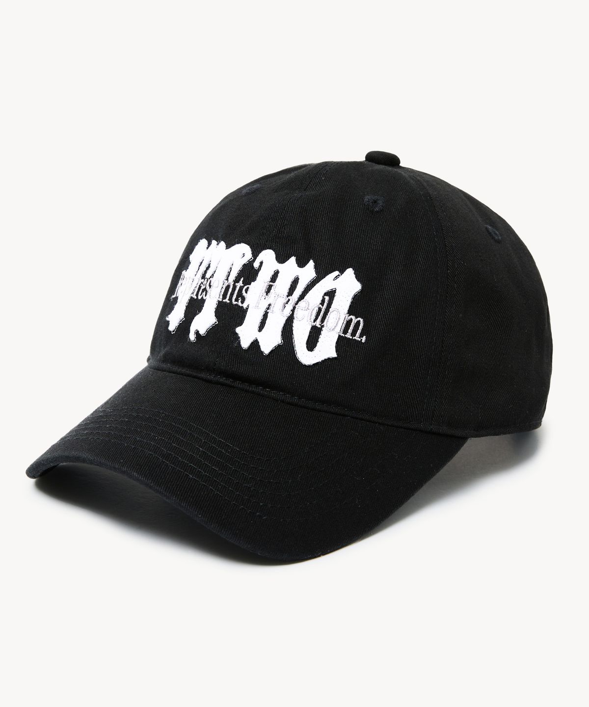 브이투(VTWO) 아플리케 트윌 볼캡 (BLACK)