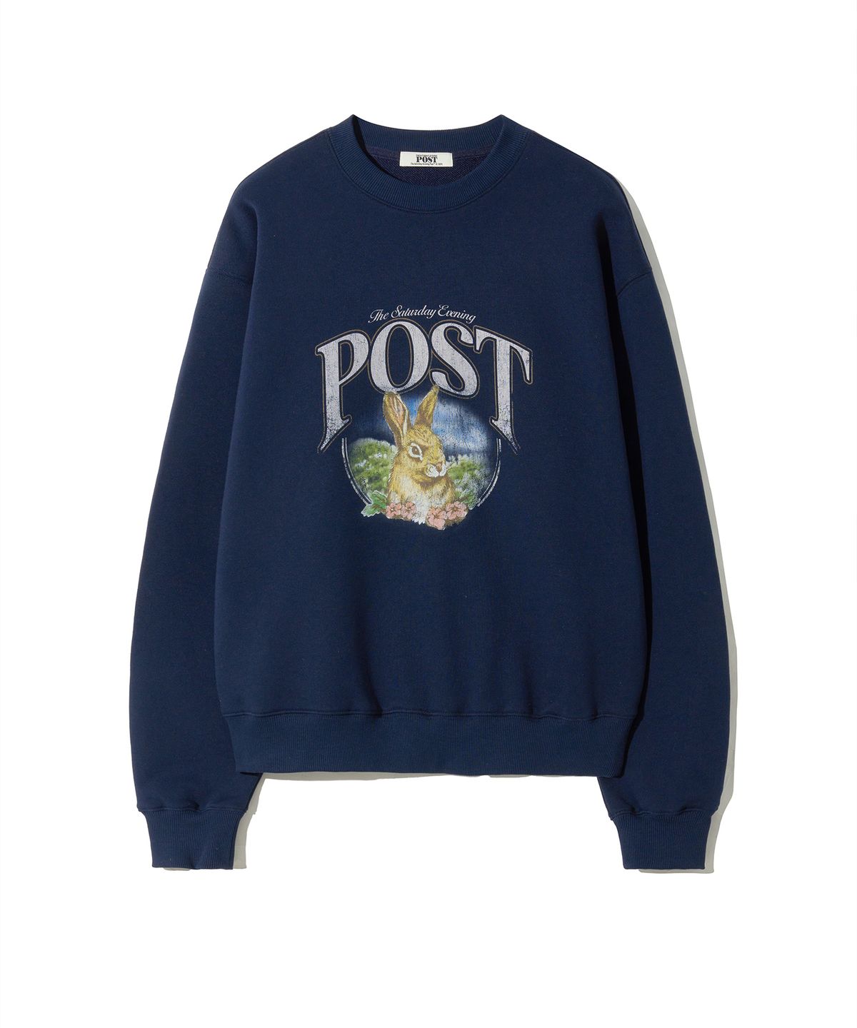 더 새터데이 이브닝 포스트(THE SATURDAY EVENING POST) Rabbit Graphic Sweat Shirt Navy