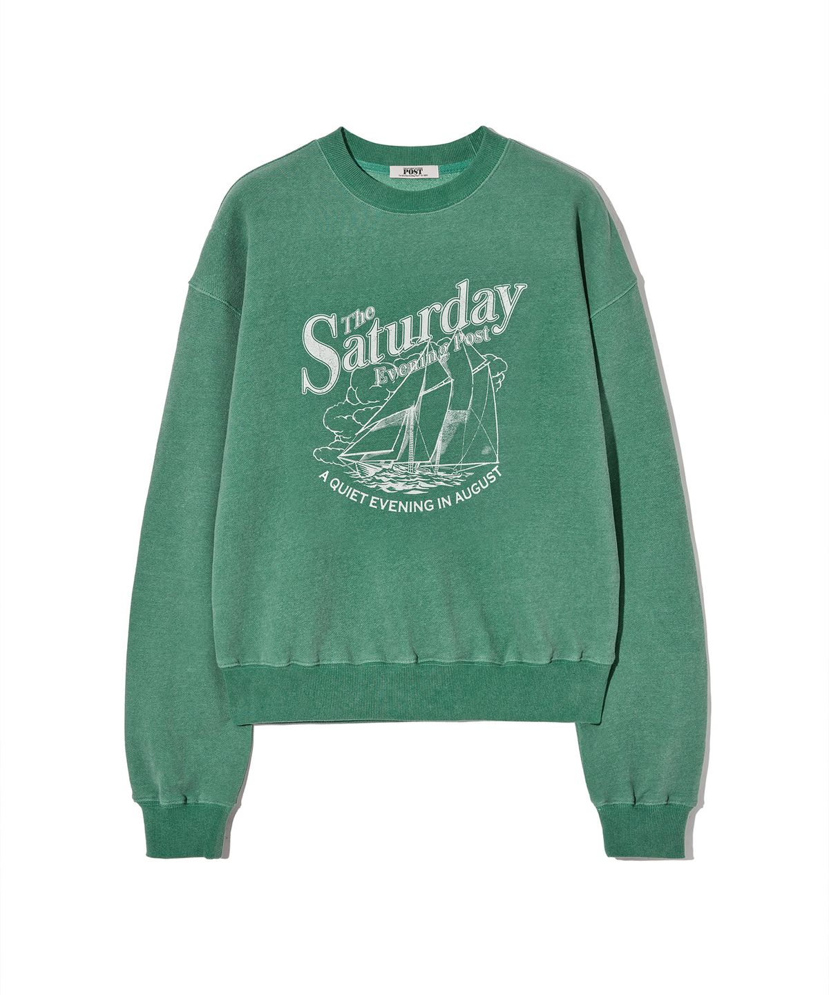 더 새터데이 이브닝 포스트(THE SATURDAY EVENING POST) Yacht Graphic Pigment Sweat Shirt Green