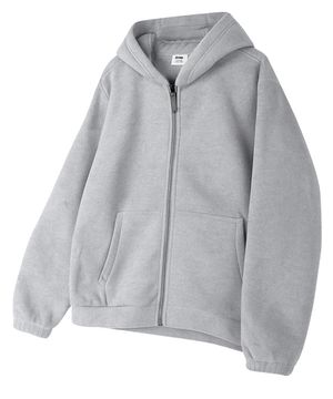 보아 본딩 클라우드 베이직 플리스 후드 집업 (라이트 그레이)