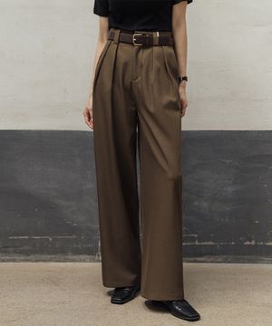 론빌드 핀턱 와이드 슬랙스_F5F74SL