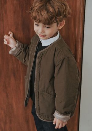 BZ53JP02KK 카키 노카라 패딩 점퍼