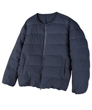 2Way 라운드 경량 패딩 점퍼 (네이비)