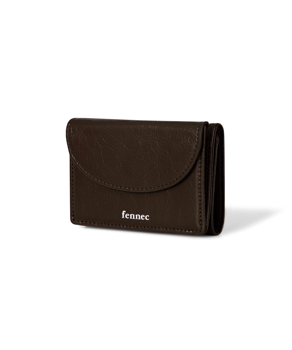 페넥(FENNEC) CRINKLE HALFMOON MINI WALLET - ESPRESSO