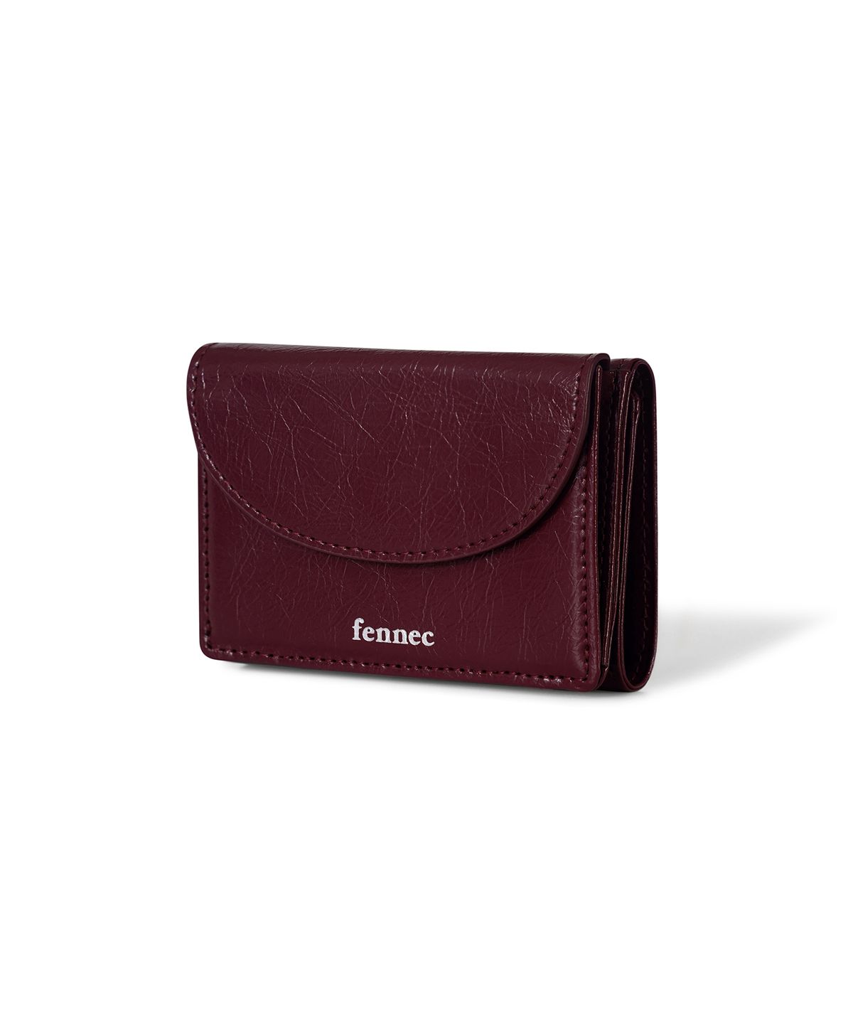 페넥(FENNEC) CRINKLE HALFMOON MINI WALLET - DEEP CHERRY