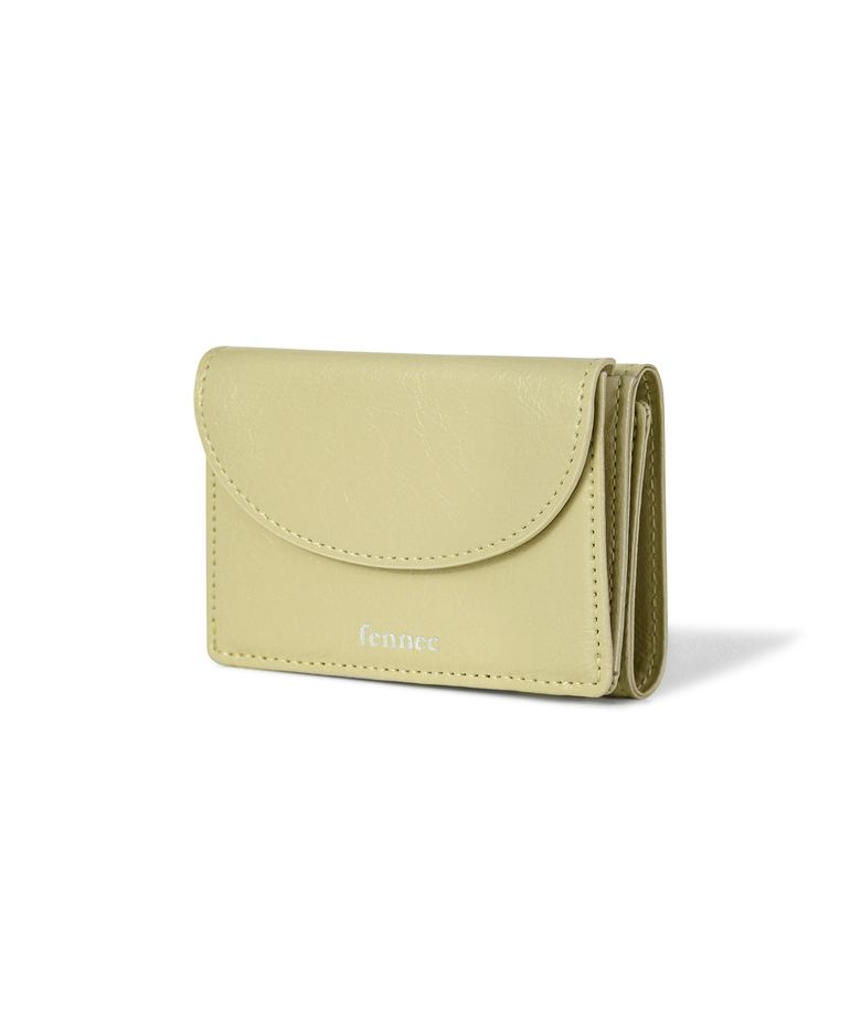 CRINKLE HALFMOON MINI WALLET - SOFT OLIVE