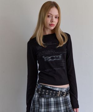 슬림 soml 로고 롱슬리브 (블랙)