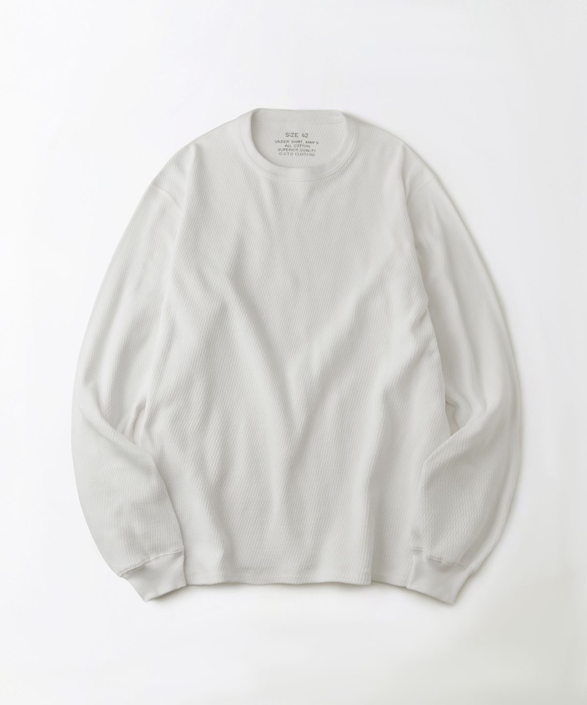 아웃스탠딩(OUTSTANDING) THERMAL LONG SLEEVE TEE_OFF WHITE
