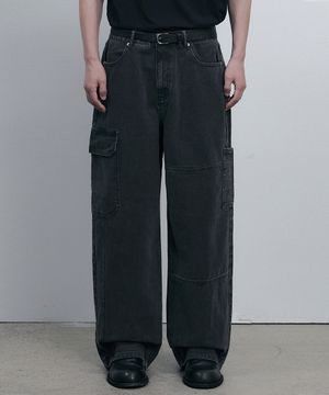 다잉 카고 데님팬츠 (차콜)