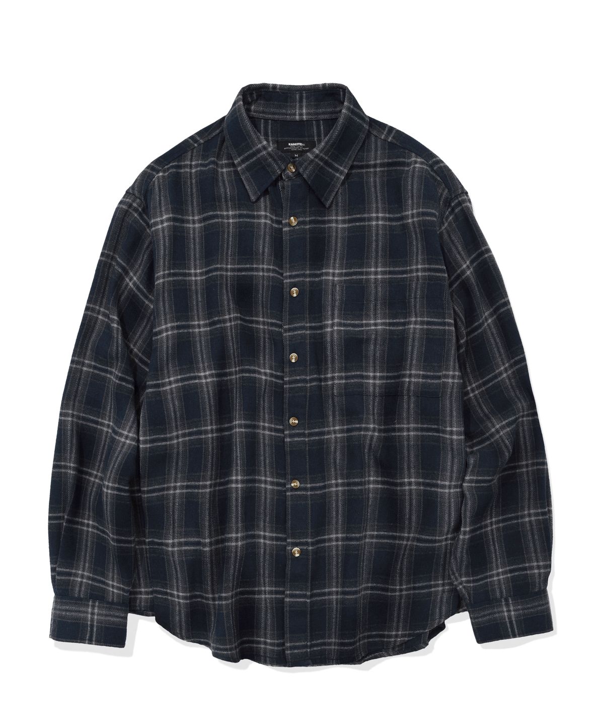 카네이테이(KANEITEI) EASY FLOW CHECK SHIRTS (NAVY)