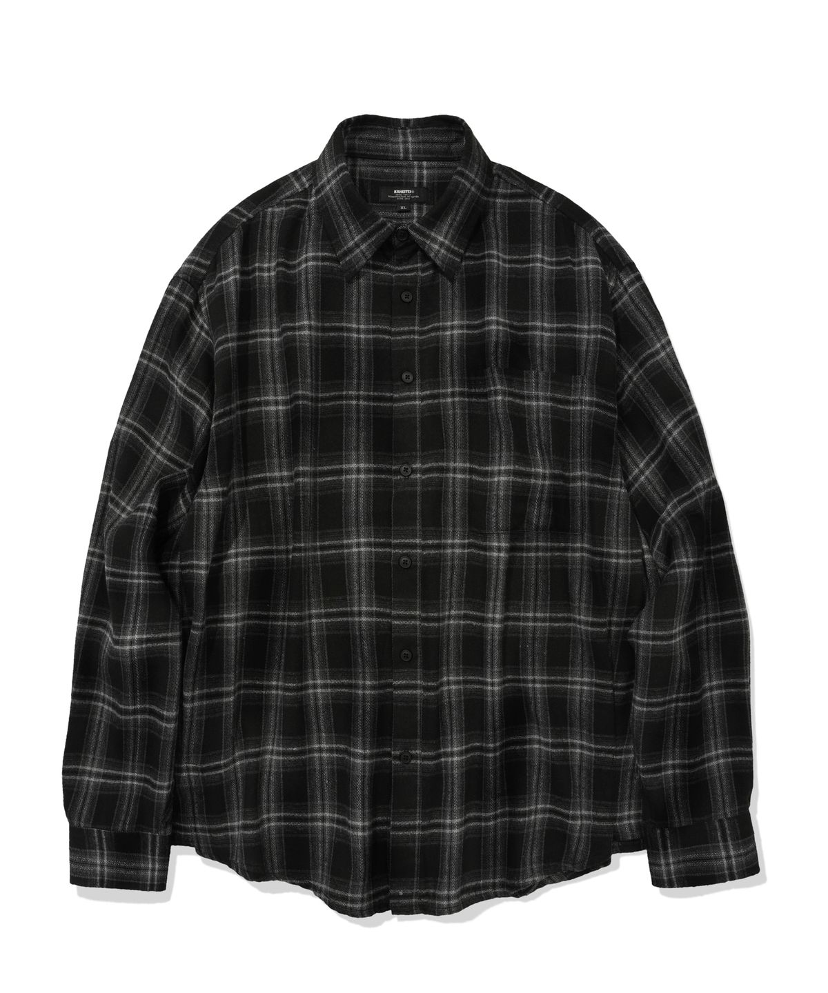 카네이테이(KANEITEI) EASY FLOW CHECK SHIRTS (BLACK)