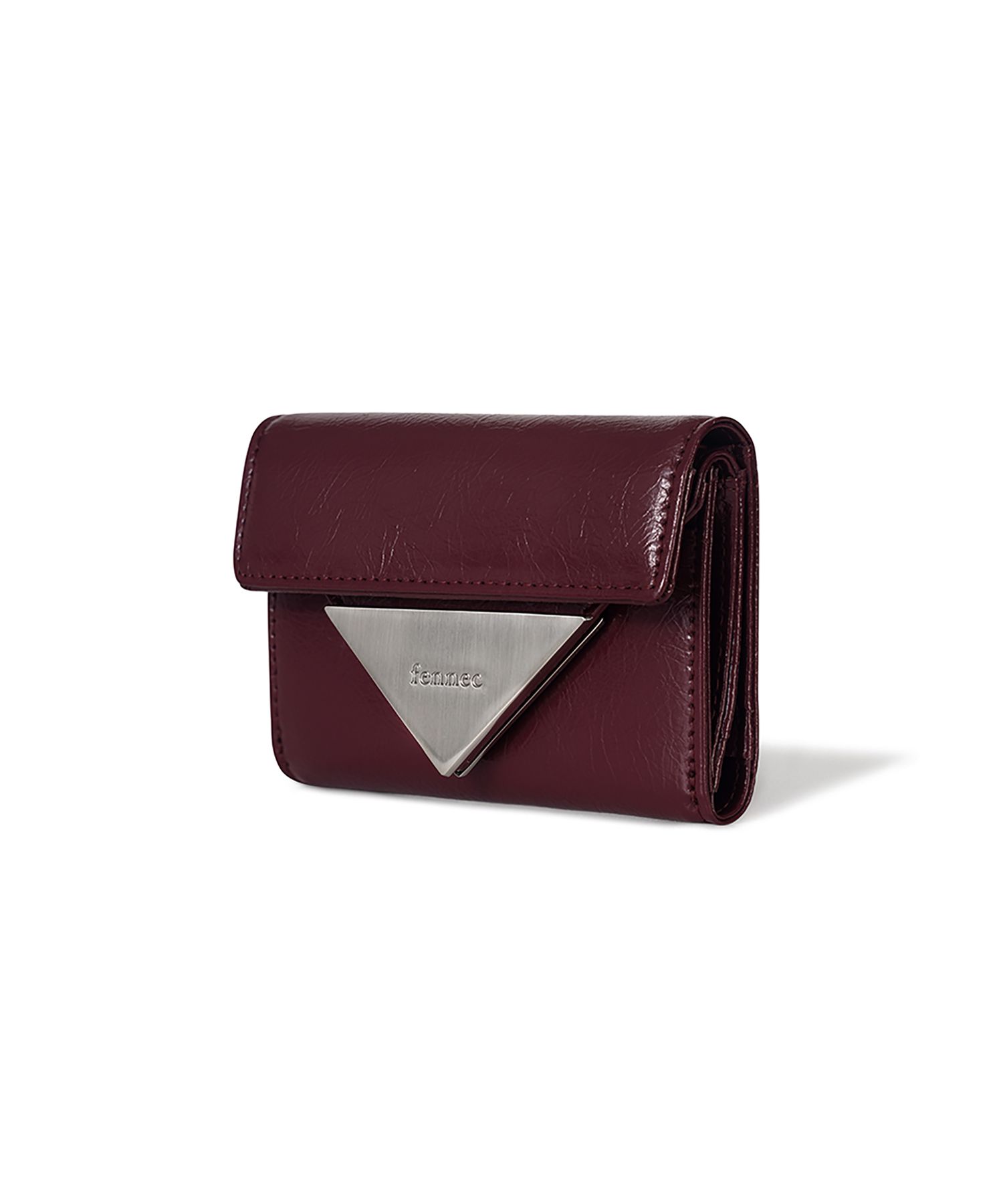 MUSINSA | fennec CRINKLE TRIANGLE DOCO WALLET - DEEP CHERRY