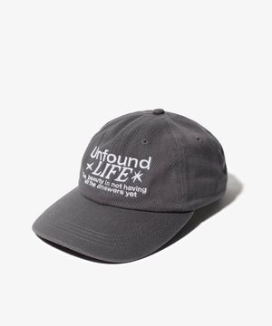 Unfound Life 워싱 볼캡 스톤 그레이