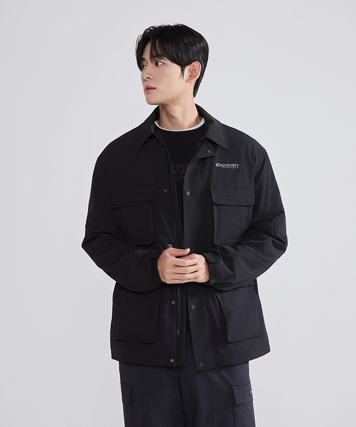 디스커버리 익스페디션(DISCOVERY EXPEDITION) 남성 사파리 워크 자켓 (BLACK)