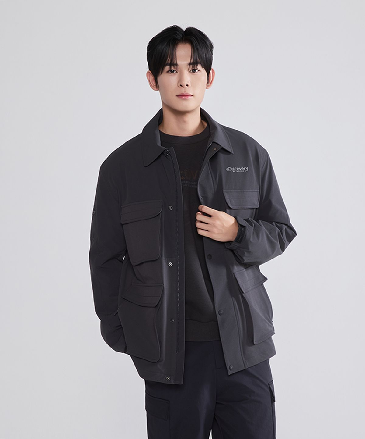 디스커버리 익스페디션(DISCOVERY EXPEDITION) 남성 사파리 워크 자켓 (D.GREY)