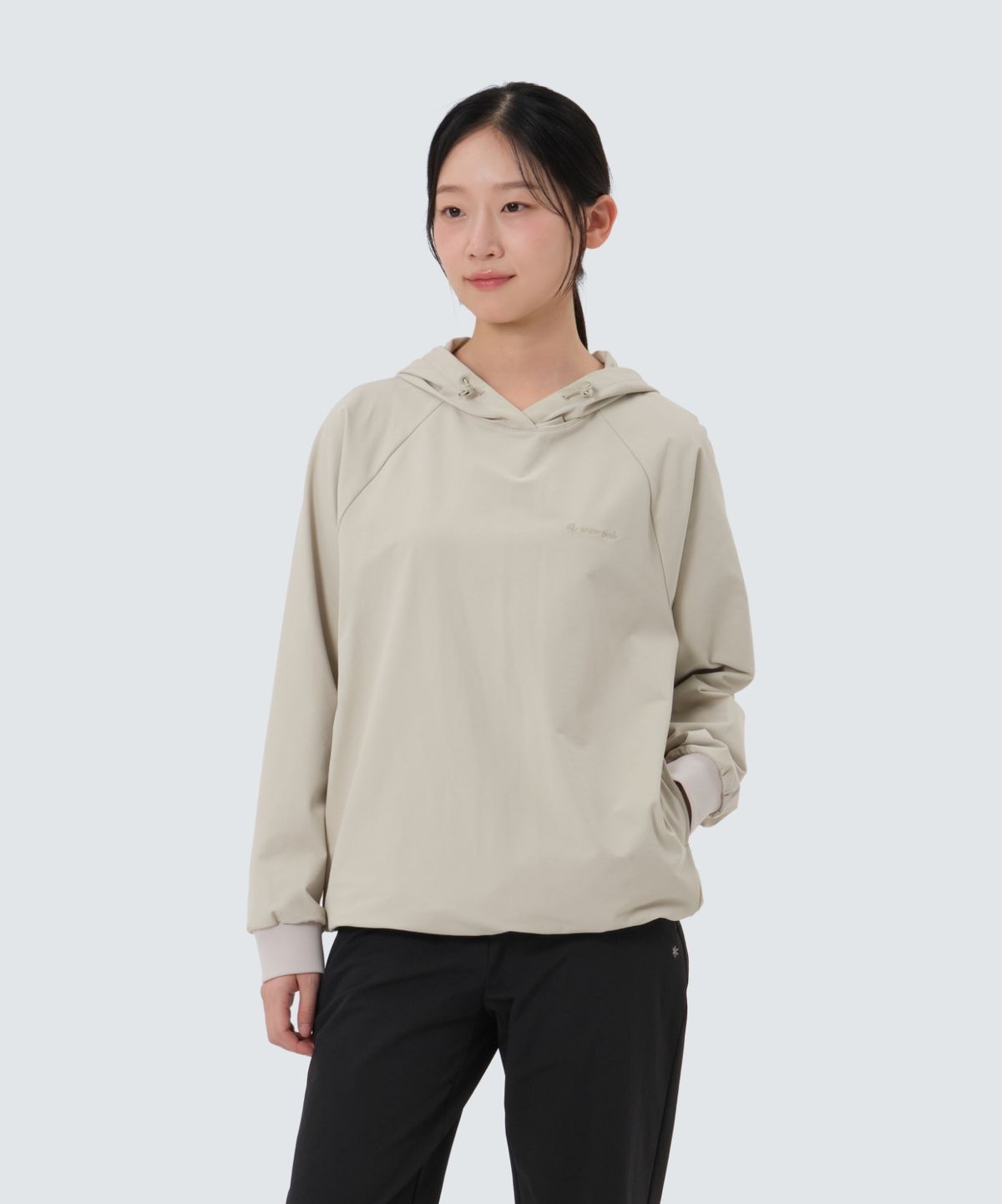 스노우피크 어패럴(SNOWPEAK APPAREL) 라고 여성 후드 티셔츠 (S25FWTHD33) Light Beige
