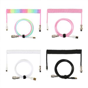 스프링 8K C type 키보드 항공 케이블(블랙,화이트,핑크,레인보우)