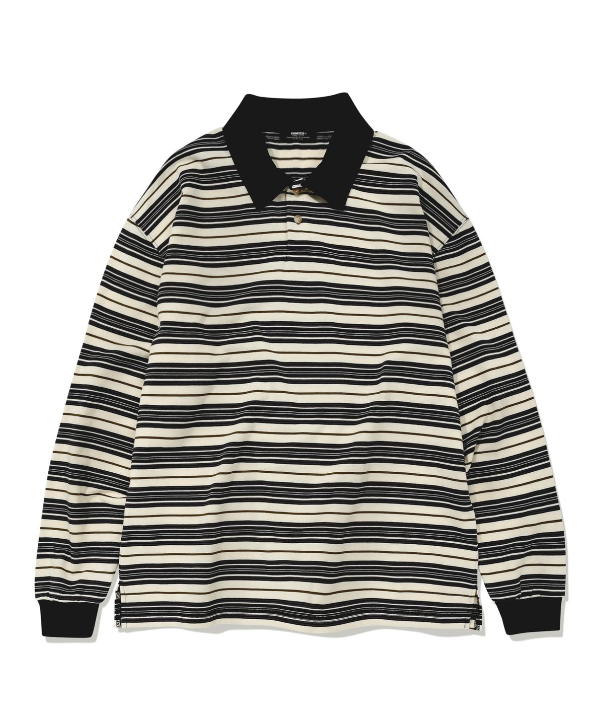 카네이테이(KANEITEI) IVY MULTI-STRIPE LONG SLEEVES (CREAM)