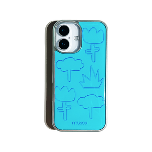 파란정원 케이스(실버 에폭시/글라스맥세이프)