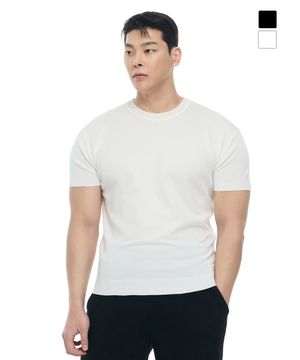 프리미엄 솔리드 무지 머슬핏 니트_2Color