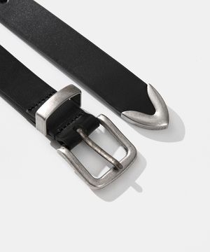 웨스턴 슬림 벨트 - 블랙