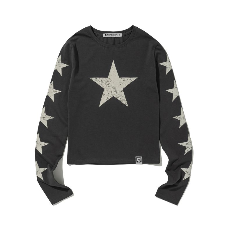 W STARLIGHT LS TEE CHARCOAL