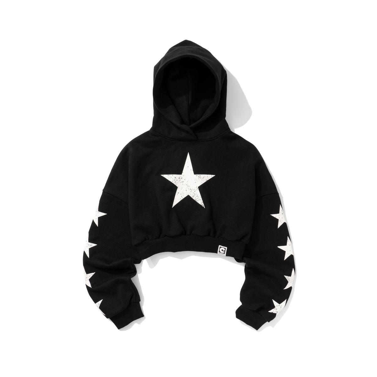 엑스트라오디너리(EXTRAORDINARY) W STARLIGHT CROP HOODIE BLACK