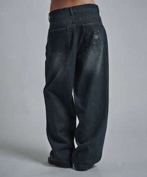MILKYWAY WIDE DENIM PANTS (BLUE)