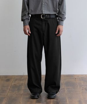 와이드 슬랙스 - 블랙