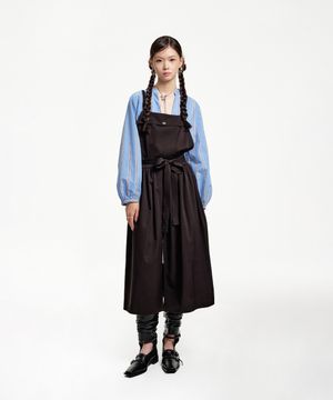 누아 리본 에이프런 원피스 2size