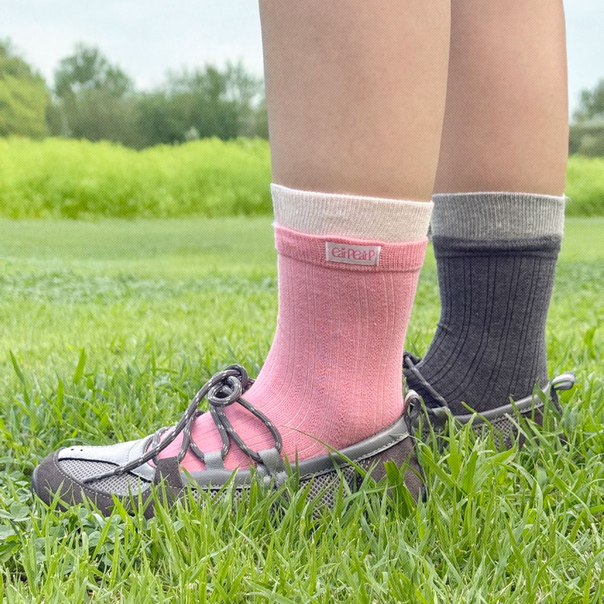 어프어프(EARPEARP) Color Block Socks (3colors)택 1 에센셜 로고 포인트 패션 데일리 양말