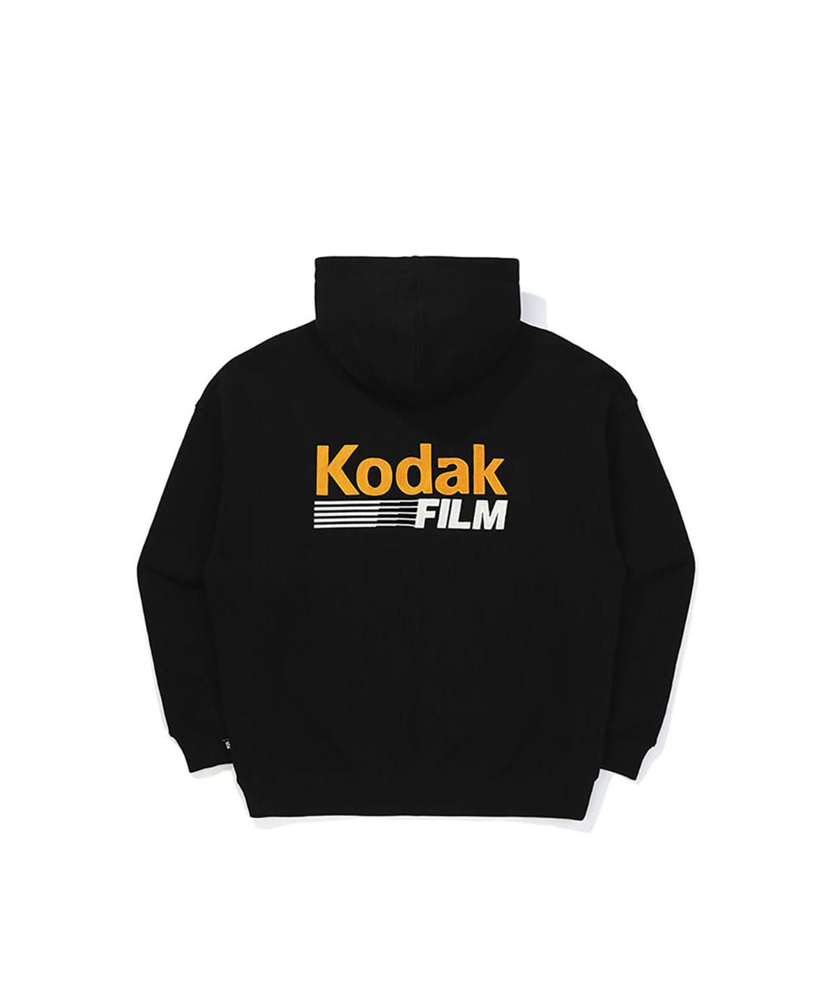 코닥(KODAK) 에버루프 빅로고 후드티셔츠 BLACK