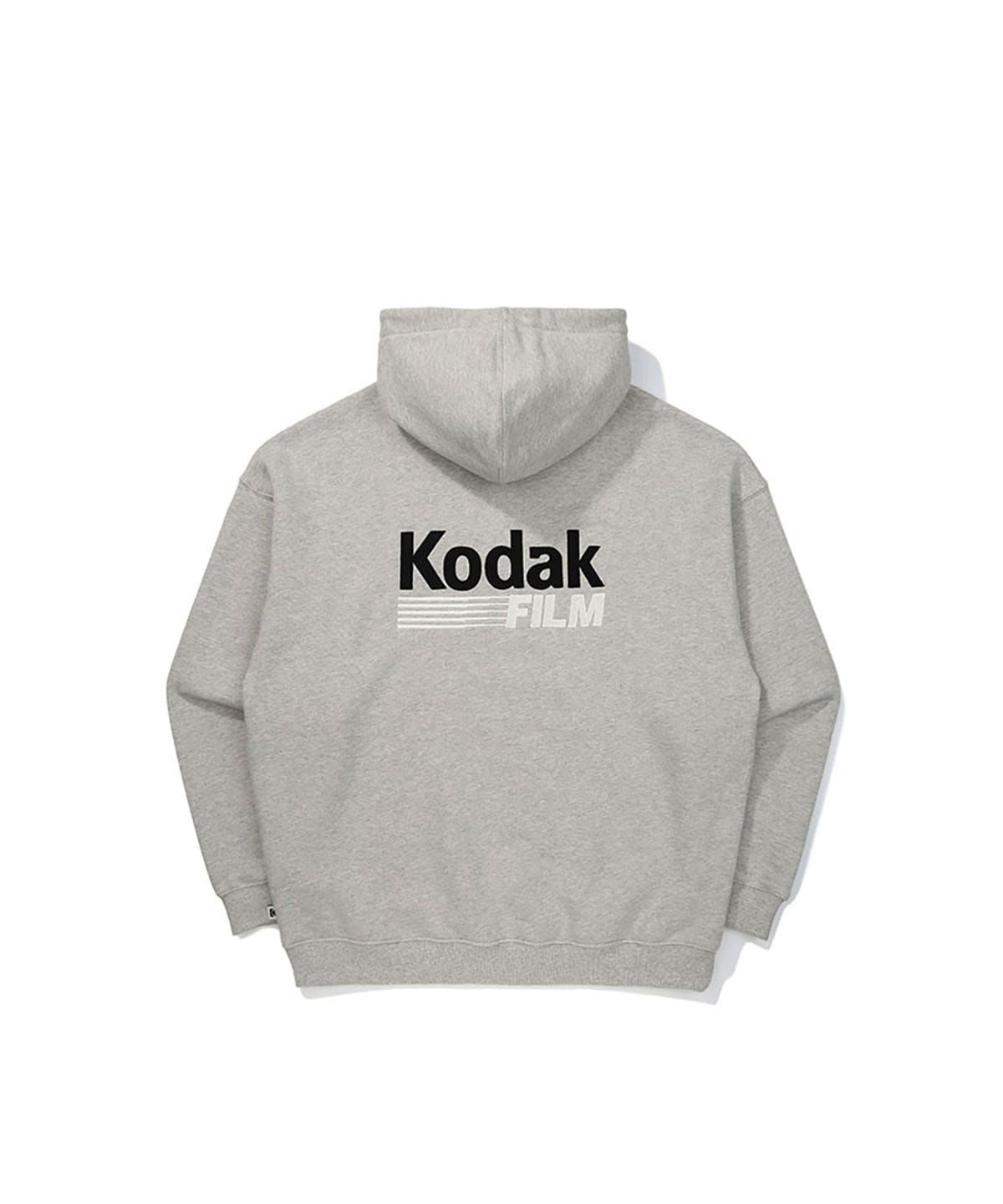 코닥(KODAK) 에버루프 빅로고 후드티셔츠 MELANGE GREY