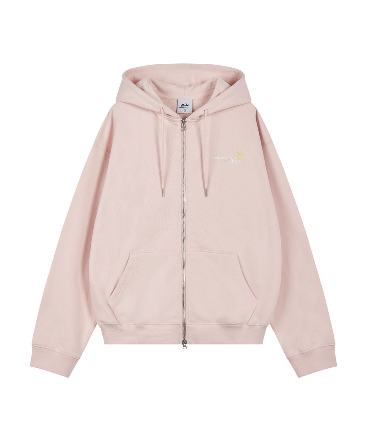 이미스(EMIS) LETTERING LOGO ZIP UP HOODIE_PINK