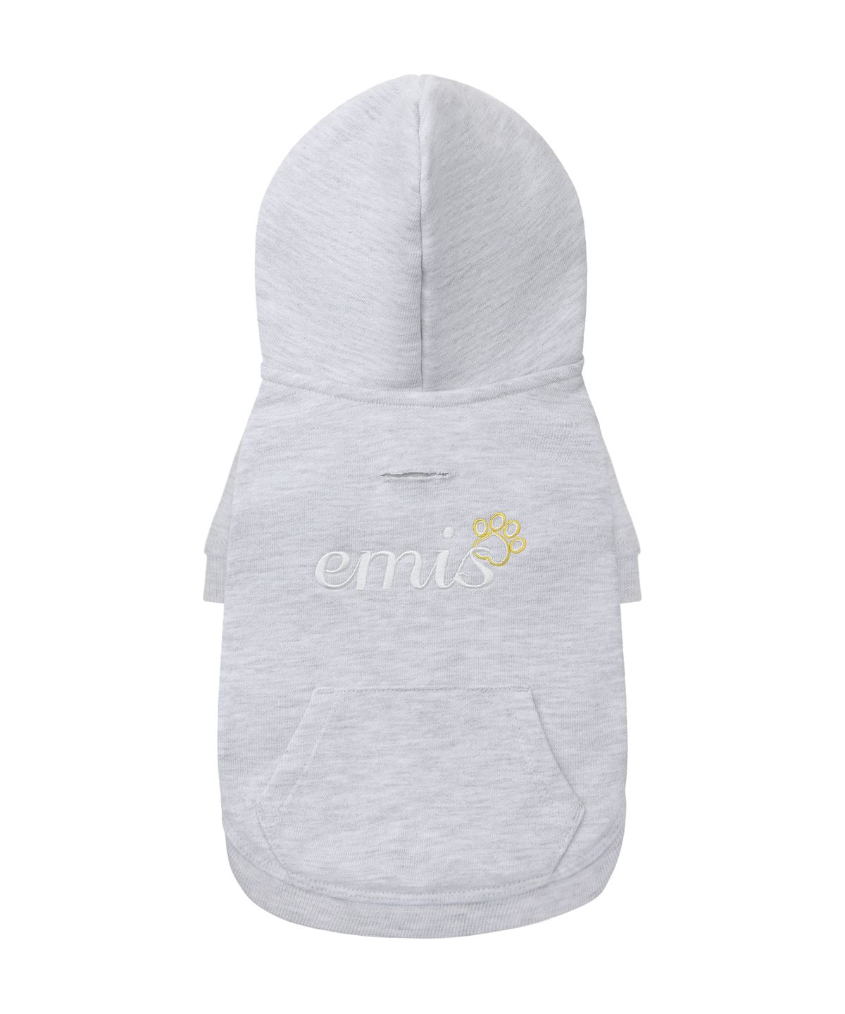 이미스(EMIS) (PET) LETTERING LOGO ZIP UP HOODIE_MELANGE GRAY