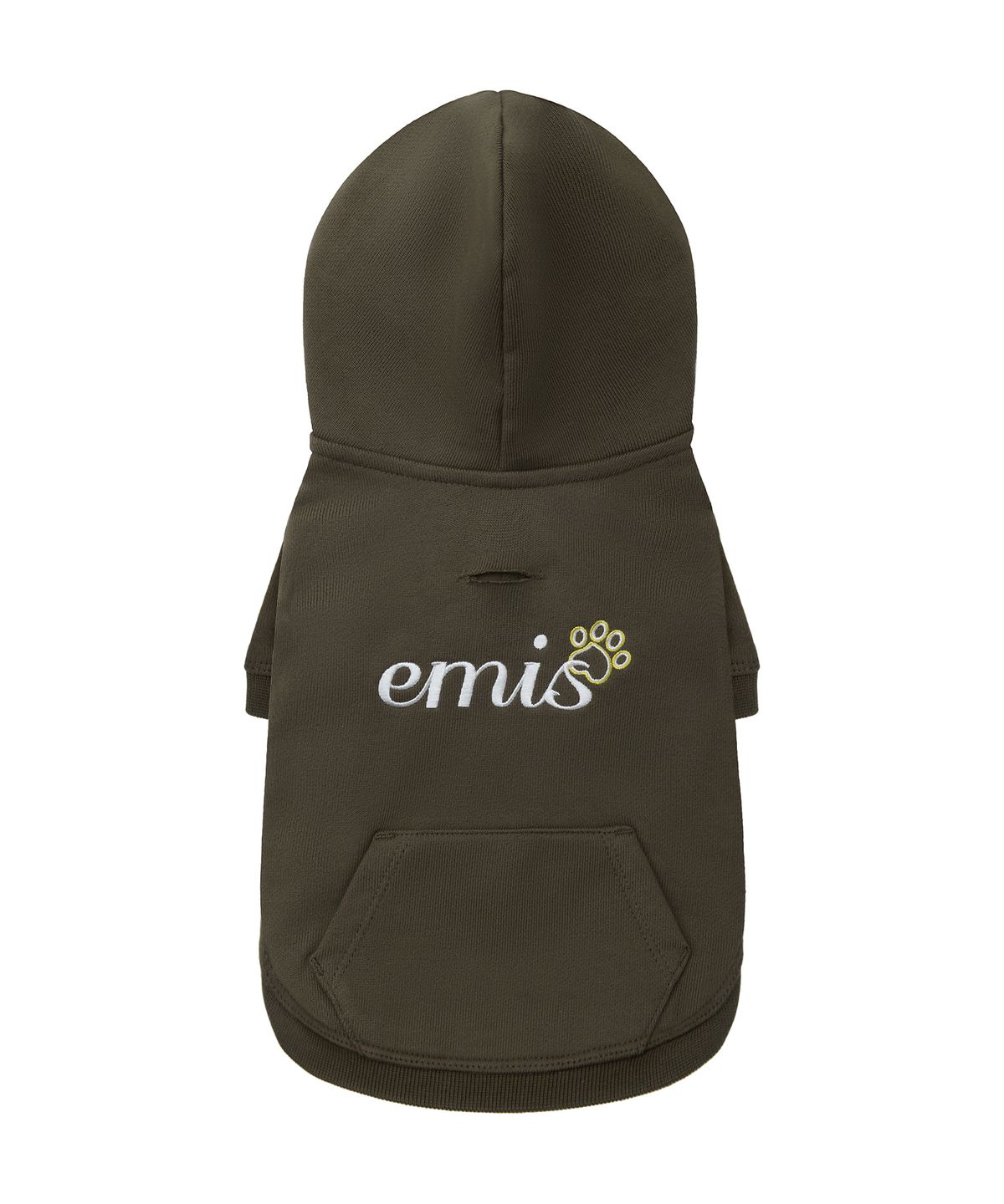 이미스(EMIS) (PET) LETTERING LOGO ZIP UP HOODIE_BROWN