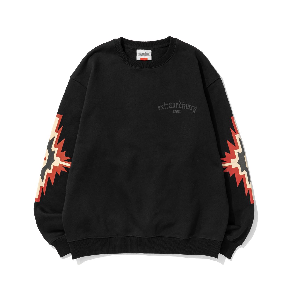 엑스트라오디너리(EXTRAORDINARY) NAVAJO CREW SWEATSHIRT BLACK
