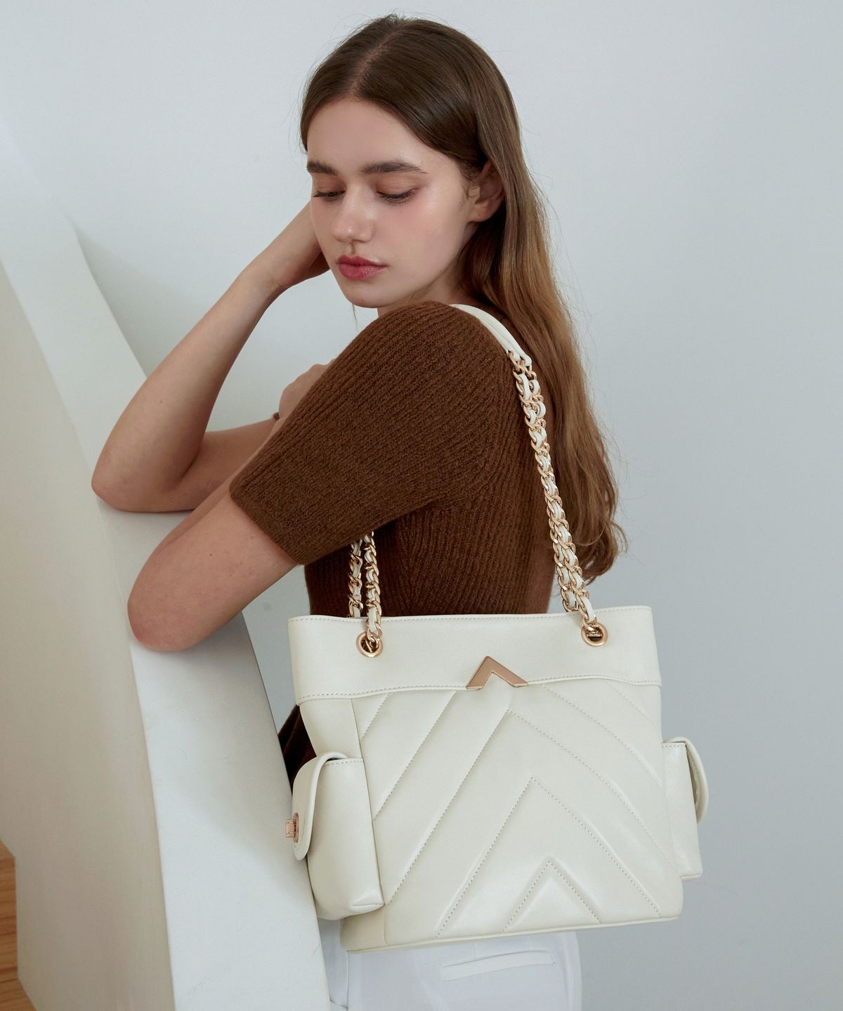 벨류엣(VALLUAT) Roen bag_White Beige