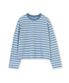 웨이스트 컷 롱 슬리브, 블루 스트라이프