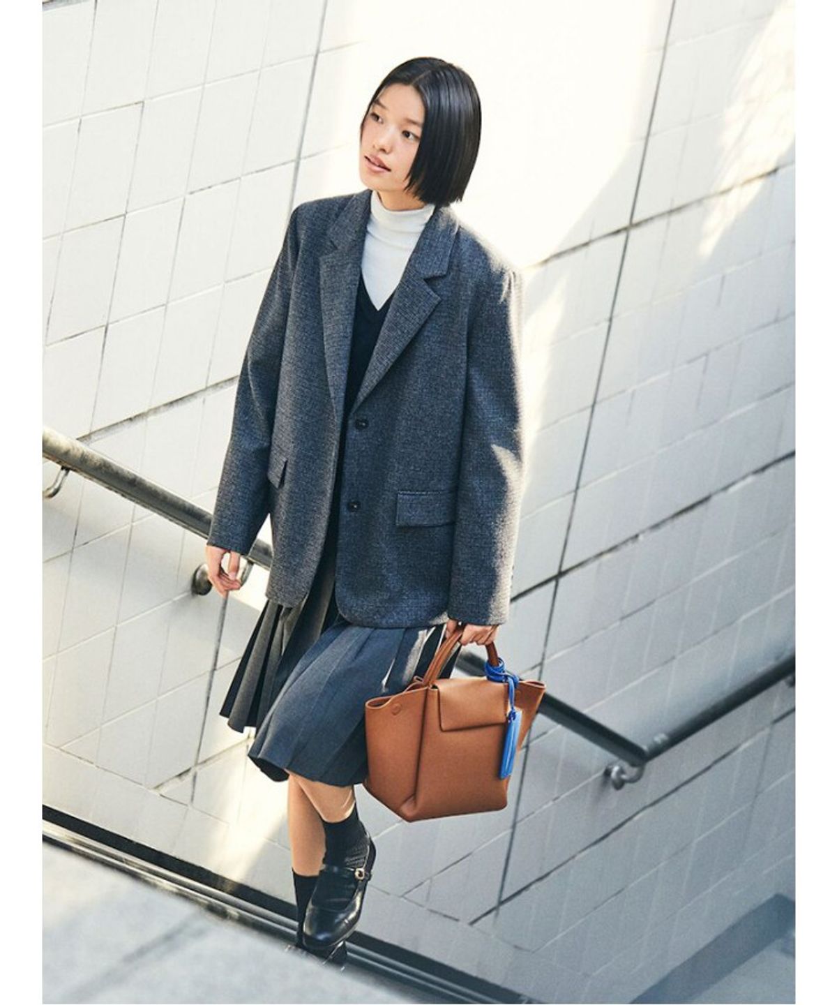 빈폴 액세서리(BEANPOLE ACCESSORY) 베러 미디엄 토트백  브릭