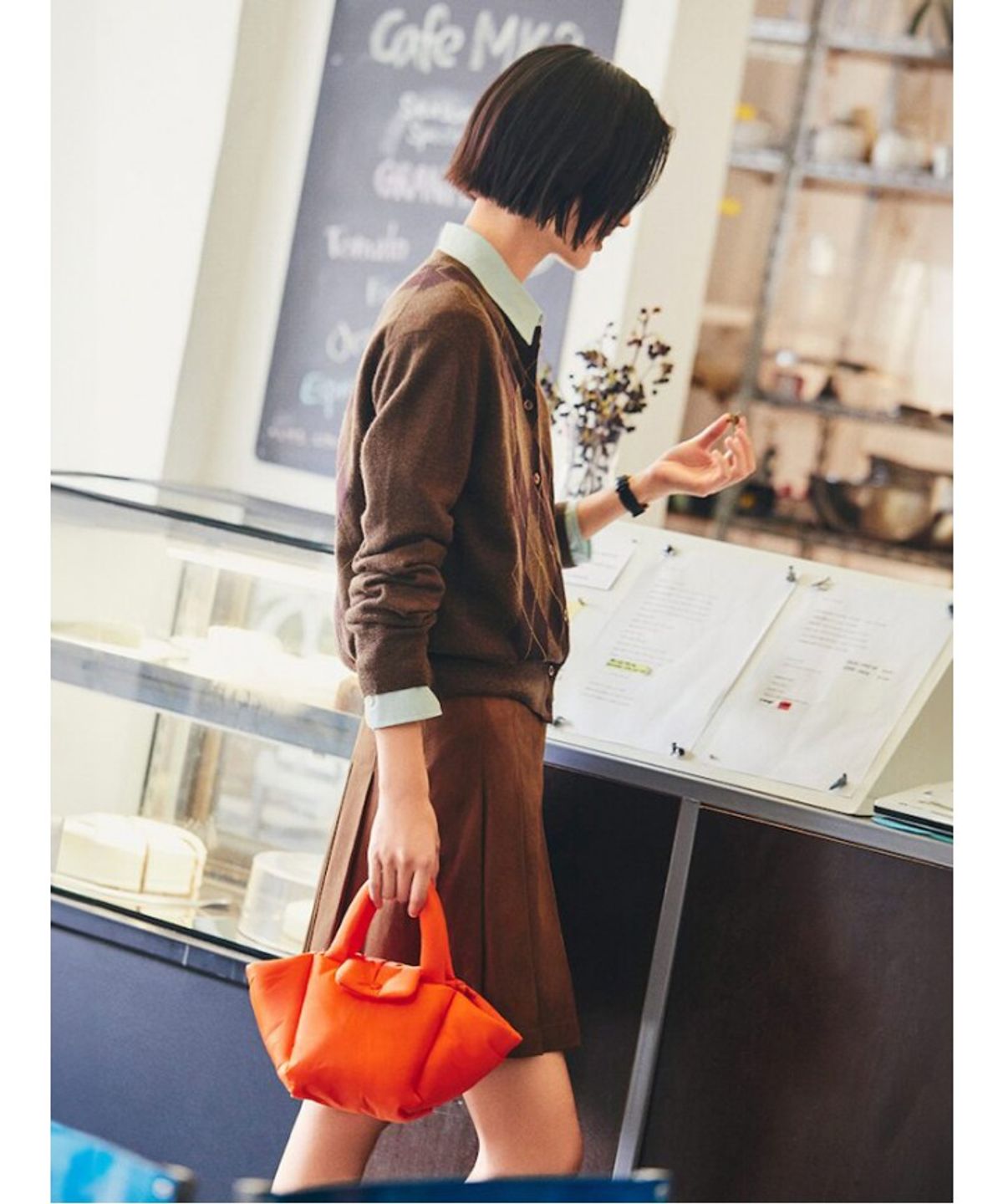 빈폴 액세서리(BEANPOLE ACCESSORY) 베러 마이크로 나일론 토트백  오렌지