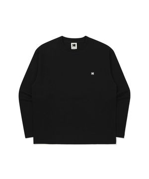 씨너리 그래픽 긴팔 티셔츠 BLACK