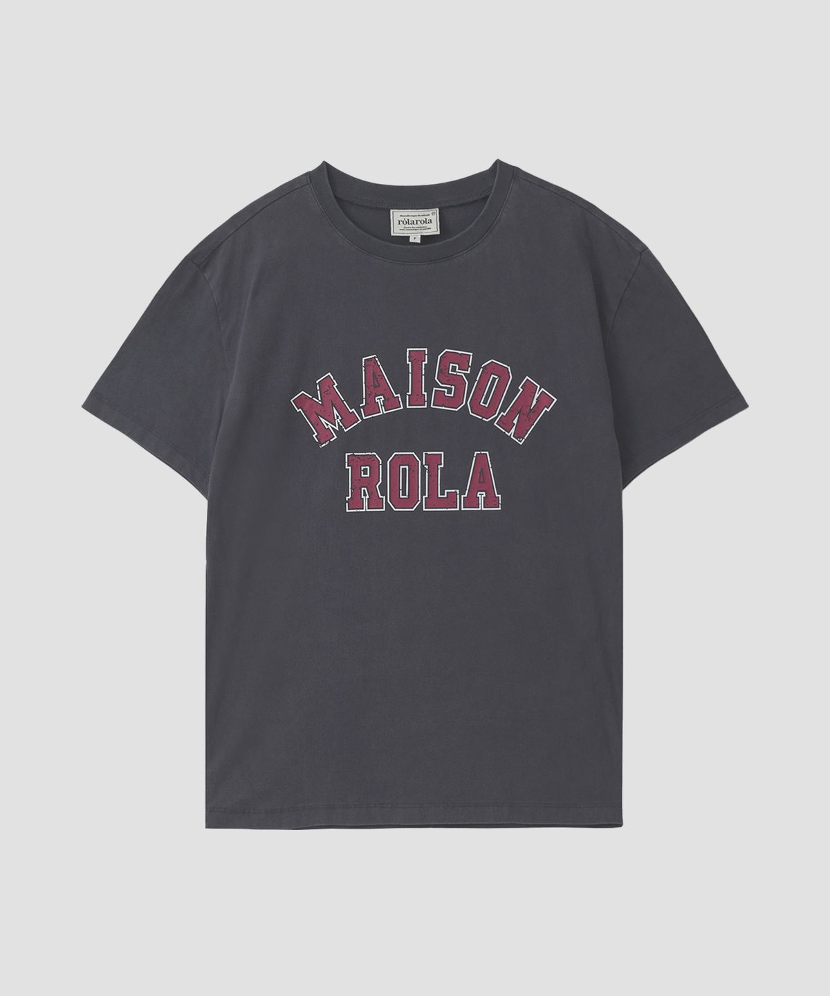 로라로라(ROLAROLA) MAISON DE ROLA PIGMENT T-SHIRT CHARCOAL