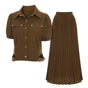 벨트자켓플리츠스커트세트_I5C-CSE009