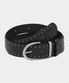 빈티지 라운드 버클 더블 스터트 레더 벨트 [블랙]