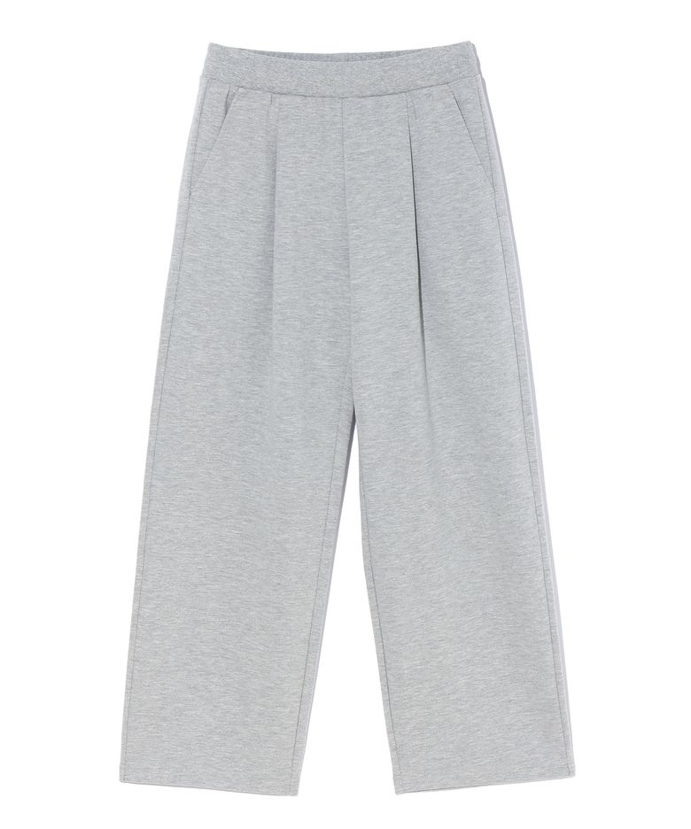 원턱 와이드 스웨트 팬츠 LQ6PU182_MELANGE GREY
