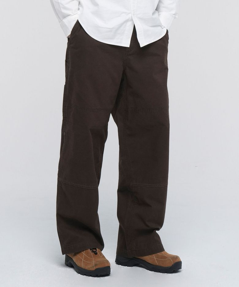 COTTON WORK PANTS (BROWN)